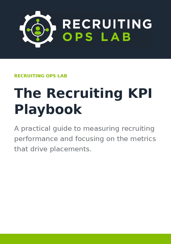 Recruiting KPI Playbook cover